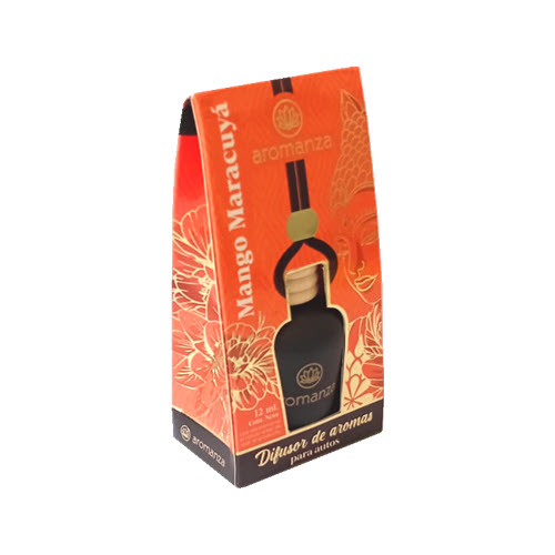 AROMANZA DIFUSOR PARA AUTO 103G MANGO MARACUYA X 12ML