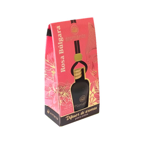 AROMANZA DIFUSOR PARA AUTO 103G ROSA BULGARA X 12ML