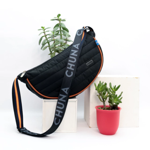 BANDOLERA BUDAPEST BASTON NEGRO OPACO CHUNA