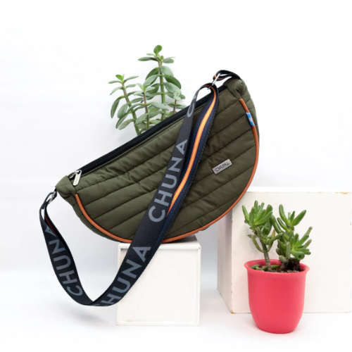 BANDOLERA BUDAPEST BASTON VERDE MILITAR CHUNA