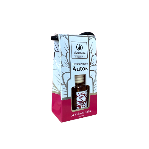 DIFUSOR PARA AUTO ILUMINARTE PRESTIGE 127OB LA VIDA ES BELLA X 10ML