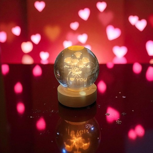 LAMPARA LED ESFERA N100 I LOVE YOU