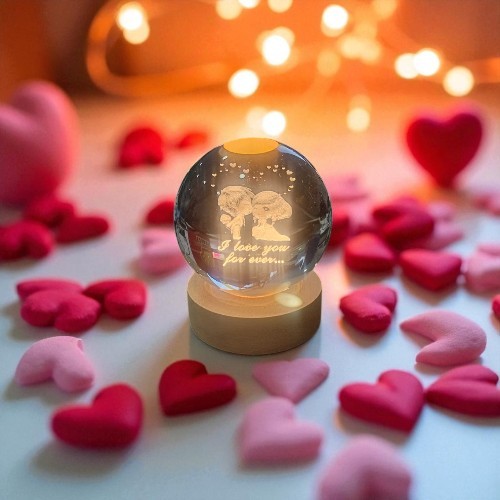 LAMPARA LED ESFERA N13 I LOVE YOU FOR EVER