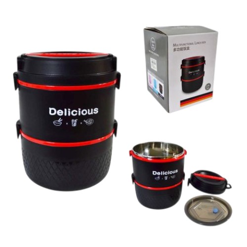 LUNCHERA PLASTICA TERMICA 2 PISOS