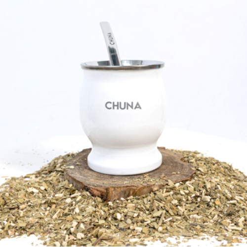 MATE ATENEA ACERO INOXIDABLE BLANCO CHUNA