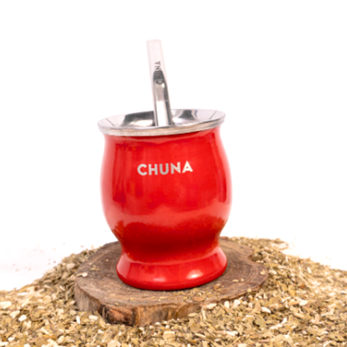 MATE ATENEA ACERO INOXIDABLE ROJO CHUNA