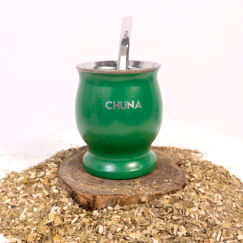 MATE ATENEA ACERO INOXIDABLE VERDE MILITAR CHUNA