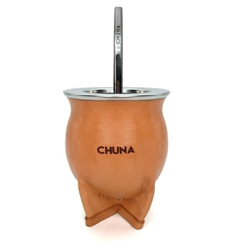 MATE HADES XL ACERO INOXIDABLE Y CUERO SUELA CHUNA