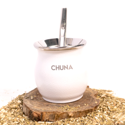 MATE MEDUSA ACERO INOXIDABLE BLANCO CHUNA