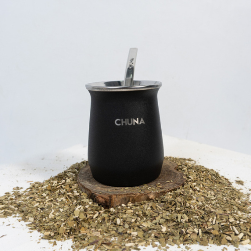 MATE OLIMPO ACERO INOXIDABLE NEGRO CHUNA CHUNA