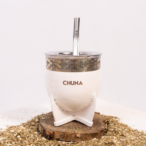 MATE ORION IMPERIAL CALABAZA CON VIROLA ACERO BLANCO CHUNA