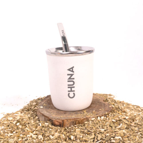 MATE PERSEO ACERO INOXIDABLE BLANCO CHUNA