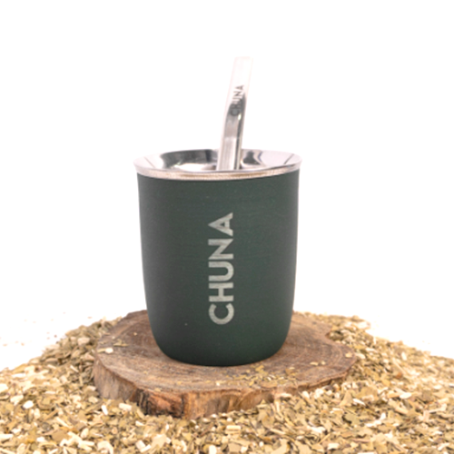 MATE PERSEO ACERO INOXIDABLE NEGRO TEXTURADO CHUNA