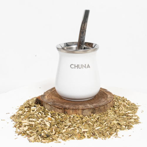 MATE SELENE ACERO INOXIDABLE BLANCO CHUNA