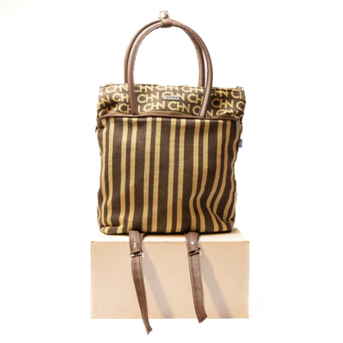 MOCHILA GIRONA RAYAS CHOCOLATE CHUNA