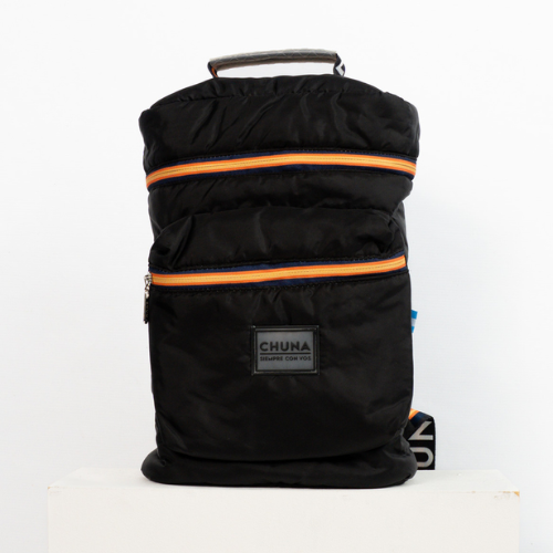 MOCHILA MATERA MOSCU ESTELAR NEGRO BRILLANTE CHUNA