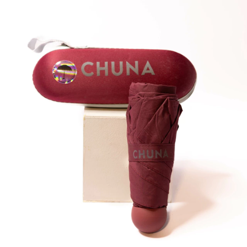 PARAGUAS CON PROTECCION UV CHUNA CELESTE