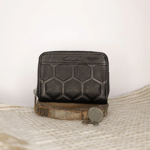 TARJETERO FUELLE HEXAGONO NEGRO CHUNA