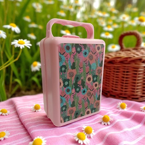 VALIJA RECTANGULAR INFANTIL FLORES