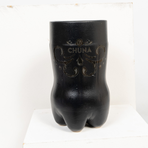 VASO FERNETERO CERAMICA NEGRO CHUNA