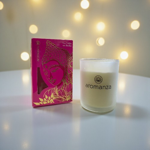 VELA AROMATICA PREMIUM AROMANZA 102XB LA VIDA ES BELLA